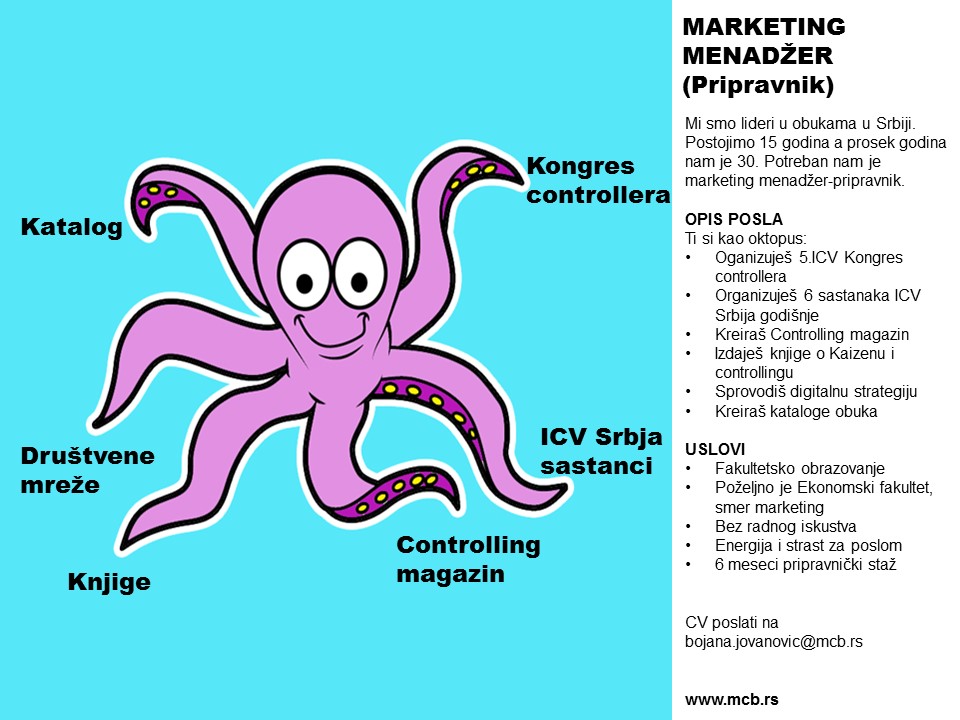 Menadžment Centar Beograd otvara novo radno mesto